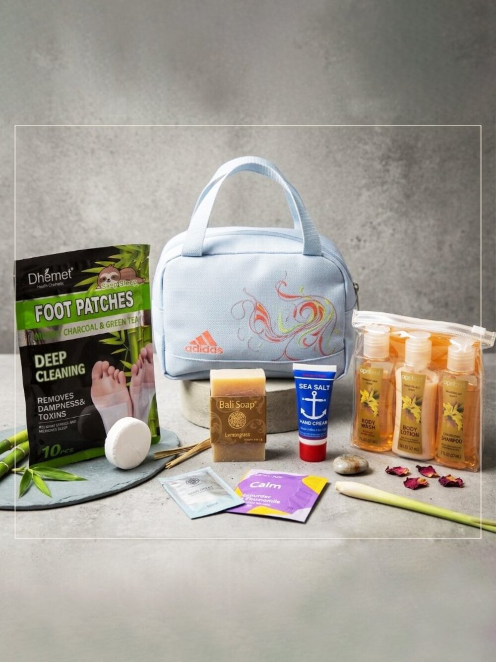 Lot of 10: Ultimate Spa & Self-Care Travel Bundle - Bath Set with Cosmetic Bag